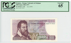 Belgium 100 Francs 1975 PCGS 65
P# 134b; N# 206236; # 2228 V 8412; UNC