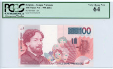 Belgium 100 Francs 1995 - 2001 (ND) PCGS 64
P# 147; N# 202677; # 11100238245; UNC