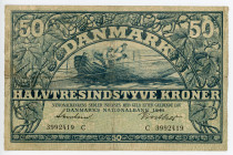 Denmark 50 Kroner 1941
P# 32c; # C 3992419; F-VF
