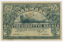 Denmark 50 Kroner 1941
P# 32c; # C4889494; VF