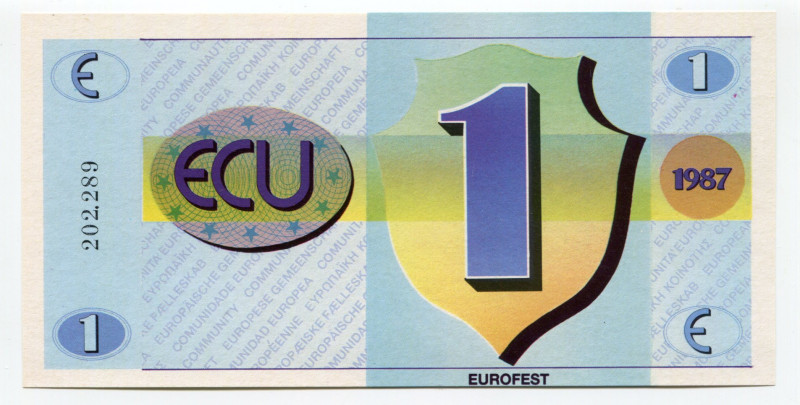 Europe Eurofest 1 Ecu 1987
# 202289; Only valid at the Cinquantenaire during th...