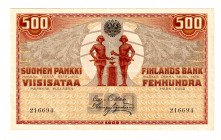 Finland 500 Markkaa 1909
P# 23; Very rare condition; XF+