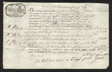 France Ship Custom Document 1830
Paper with watermark; XF