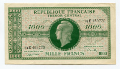 France 1000 Francs 1945 Series "E"
P# 107; XF+