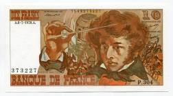 France 10 Francs 1978
P# 150c; # 7589373227; Berlioz; UNC