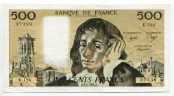 France 500 Francs 1981
P# 156e; # 319437359; Pascal; XF-AUNC