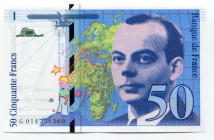 France 50 Francs 1994
P# 157Ab; # G014759360; UNC