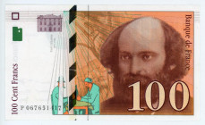 France 100 Francs 1998
P# 158a; # P 067651417; "Paul Cézanne"; UNC-