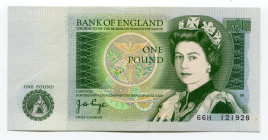 Great Britain 1 Pound 1978 - 1980 (ND)
P# 377a; # 66H 121928; Elizabeth II; Sir Isaac Newton; UNC