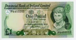 Nothern Ireland 1 Pound 1977
P# 247a; # PN 455033; Provincial Bank of Ireland Limited; UNC