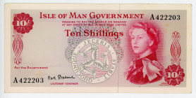 Isle of Man 10 Shillings 1961
P# 24b; # A422203; XF