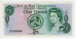 Isle of Man 1 Pound 1983 (ND)
P# 38a; # P200000; Elizabeth II; XF