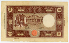 Italy 1000 Lire 1943 - 1944 (ND)
P# 72a; # P41 050177; VG