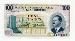 Luxembourg 100 Francs 1968
P# 14a;; # X2772809; UNC