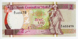 Malta 2 Liri 1994 (ND)
P# 45a; #A/11 853478; Signature Anthony P. Galdes; UNC