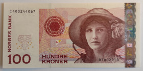 Norway 100 Kroner 2010
P# 49e; # I 400244067; "Kirsten Flagstad"; UNC