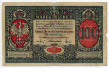 Poland 100 Marek 1916
P# 15; # A 2116164; German Occupation - WW I; F+