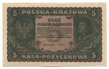 Poland 5 Marek 1919
P# 24; # 652161; UNC