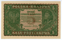 Poland 5 Marek 1919
P# 24; # II BG 592063; 1st Republic; UNC