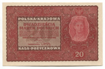 Poland 20 Marek 1919
P# 26; # 112324; UNC