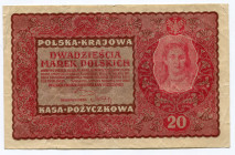 Poland 20 Marek 1919
P# 26; # 617320; XF