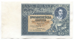 Poland 20 Zlotych 1931
P# 73; # DH 6452326; AUNC-