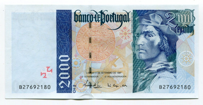 Portugal 2000 Escudos 1997
P# 189c; # B27692180; UNC