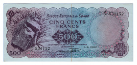 Congo Democratic Republic 500 Francs 1964 Forgery
P# 7f; UNC