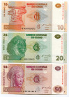 Congo Democratic Republic Lot of 6 Banknotes 2002 - 2007
P# 93a; 94a; 96a: 97a; 98a; 99a; 10-20-50-100-200-500 Francs; UNC