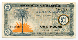 Biafra 1 Pound 1967 (ND)
P# 2; # A/C 9007998; AUNC