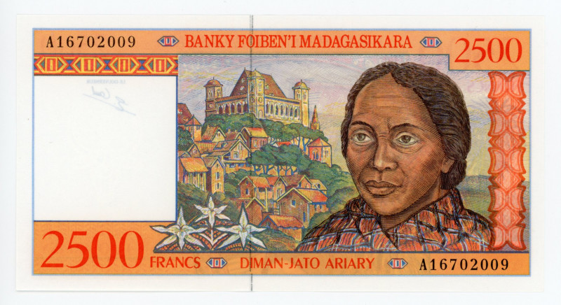 Madagascar 2500 Francs 1998 (ND)
P# 81; # A16702009; UNC