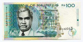 Mauritius 100 Rupees 1998
P# 44; # BJ102043; UNC