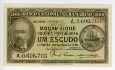 Mozambique 1 Escudo 1944
P# 92; # A 0606703; Portuguese Administration; XF-AUNC