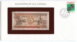 Mozambique 50 Meticais 1980 First Day Cover (FDC)
P# 125; # AE 7209625; 16th of April 1982; UNC