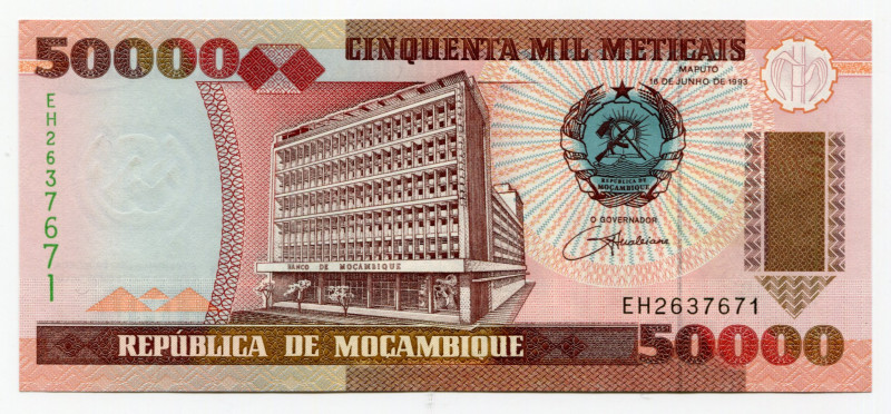 Mozambique 50000 Meticais 1994 (1993)
P# 138; # EH2637671; UNC