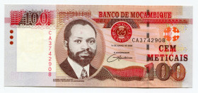 Mozambique 100 Meticais 2006
P# 145a; # CA3742908; UNC