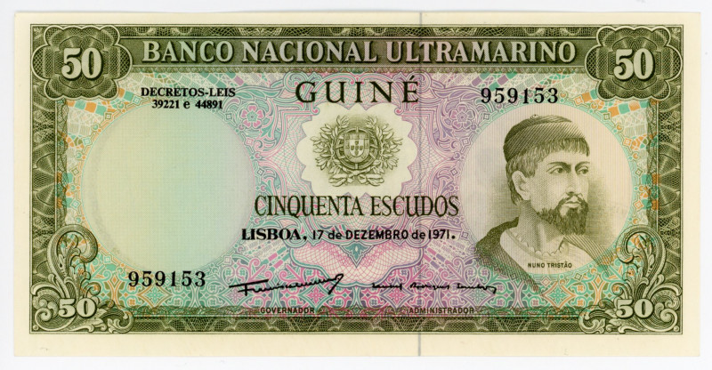 Portuguese Guinea 50 Escudo 1971
P# 44; # 959153; UNC