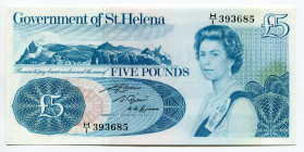 Saint Helena 5 Pounds 1981 (ND)
P# 7b; # H/I 393685; Elizabeth II; UNC