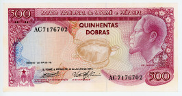 Saint Thomas & Prince 500 Dobras 1977
P# 54a; # AC7176702; UNC