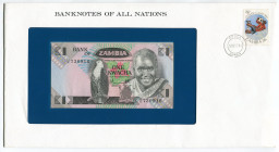 Zambia 1 Kwacha 1980 - 1984 (ND) First Day Cover (FDC)
P# 23a; # 60/A 730916; 12th of October 1984; UNC