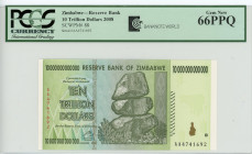Zimbabwe 10 Trillion Dollars 2008 PCGS 66PPQ
P# 53a; N# 201954; # AA4741692; UNC