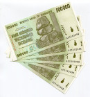 Zimbabwe 5 x 500000 Dollars 2008 Consectuvie Numbers
P# 76b; # AC1182339-43; UNC