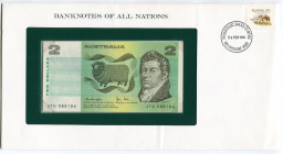 Australia 2 Dollars 1979 (ND) First Day Cover (FDC)
P# 43c; # JTU 088186; Elizabeth II; 26th of February 1982; UNC