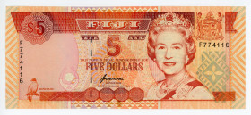 Fiji 5 Dollars 1995 (ND)
P# 97a; #F774116; AUNC-UNC