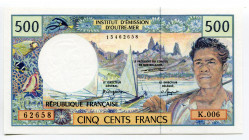 French Pacific Territories 500 Francs 1992 (ND)
P# 1b; # 13462658; UNC