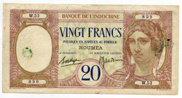 New Caledonia 20 Francs 1929 (ND)
P# 37b; # W.53 899; VF-XF