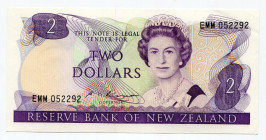 New Zealand 2 Dollars 1985 - 1989 (ND)
P# 170b; # EMM 052292; Elizabeth II; UNC