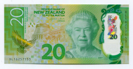 New Zealand 20 Dollars 2016
P# 193; UNC