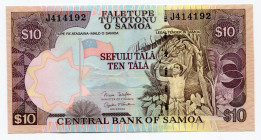 Samoa 10 Tala 2005 (ND)
P# 34b; # J414192; Malietoa Tanumafili II; UNC