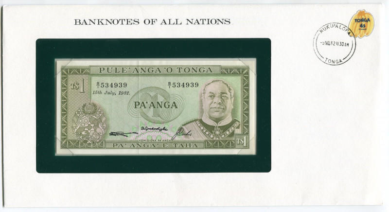 Tonga 1 Pa'anga 1982 First Day Cover (FDC)
P# 19c; # B/I 534939; 30th of Novemb...